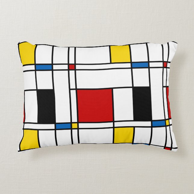 De Stijl-Muster Dekokissen (Vorderseite)