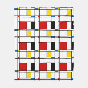 De Stijl-Muster Fleecedecke