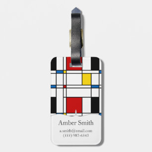 De Stijl-Muster Gepäckanhänger