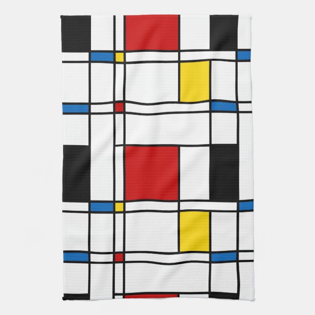 De Stijl-Muster Geschirrtuch (Vertikal)