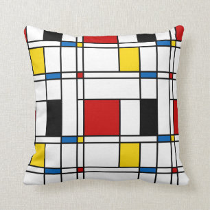 De Stijl-Muster Kissen