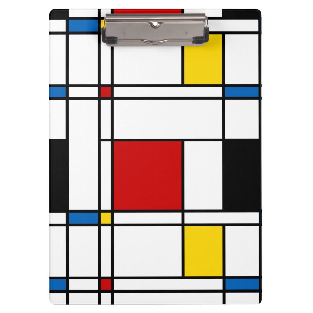 De Stijl-Muster Klemmbrett (Vorderseite)