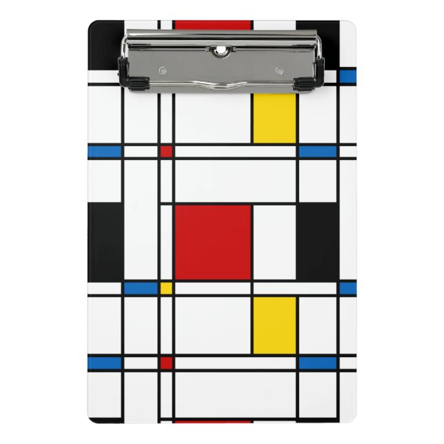 De Stijl-Muster Mini Klemmbrett (Vorderseite)