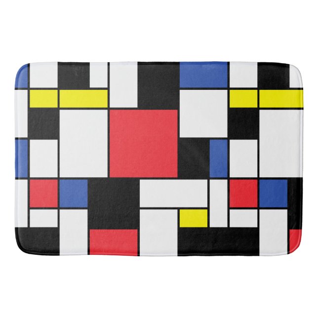 De Stijl Neoplastik Art Badematte (Vorderseite)