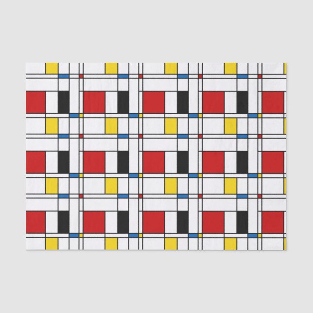 De Stijl Pattern Seidenpapier (Vorderseite)