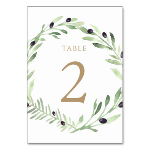 De Table aquarelle olive couronne Tableau Numéro 2