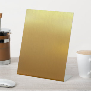 DE TABLE BLANK CRÉEZ VOTRE PROPRE SIGNE GOLD PEDESTAL