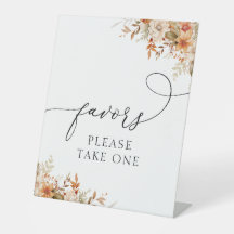 boho automne automne florales faveurs signe
