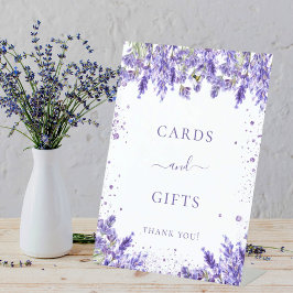 De Table Carte cadeau florale lavande signe