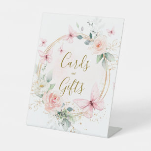 De Table Carte d'aquarelle papillon et signe cadeau