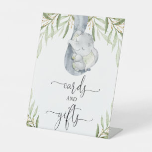 De Table Carte safari éléphant et signe baby shower cadeaux