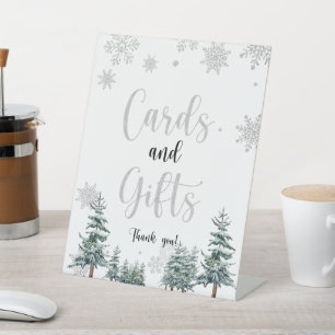 De Table Cartes et cadeaux argent parties scintillant signe
