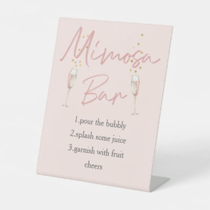 De Table Chic rose vif douche signe barre mimosa