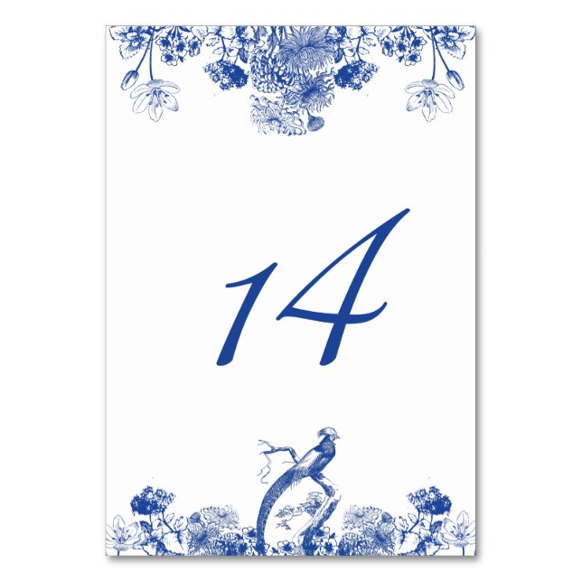 De Table Chine Florale Bleue et Blanche Numéro du Motif (Par défaut)