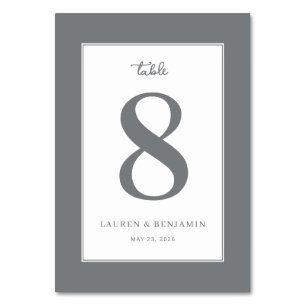 De Table Élégant Gris Numéro Huit