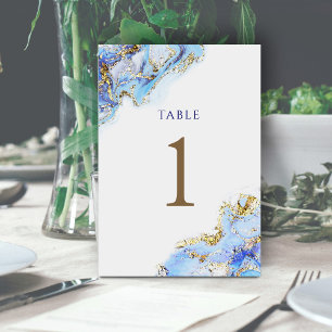 De Table encre bleue couleur aquarelle Tableau Numéro 1