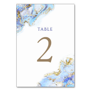 De Table encre bleue d'aquarelle Tableau Numéro 2