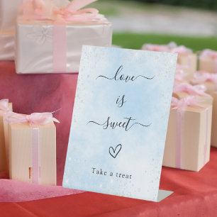 De Table Favoriser signe bleu argent amour est mariage doux