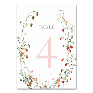 De Table fraise sauvage Tableau Numéro 4