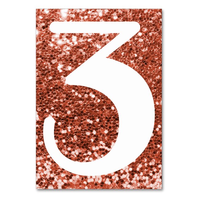 De Table Grand Numéro Moderne Paillettes Faux Cuivre (Par défaut)