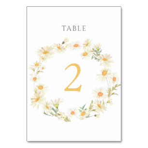 De Table marguerites d'aquarelle Tableau Numéro 2