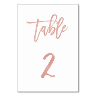 De Table Mariage d'or Rose moderne Fairytale Tableau numéro