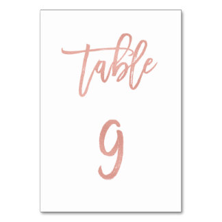 De Table Mariage d'or Rose moderne Fairytale Tableau numéro