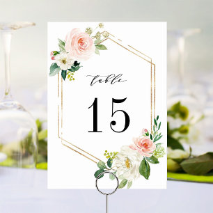 De Table Mariage floral à fleurs blanches Numéro du tableau