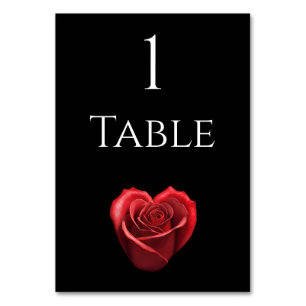 De Table Mariage Tableau Numéro Coeur En Forme Rouge Rose-