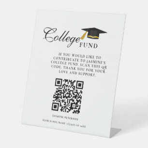 De Table Minimalist College Fund QR Code Signe Graduation