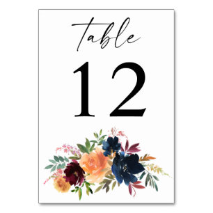 De Table Poche, orange et Bourgogne Numéro du tableau