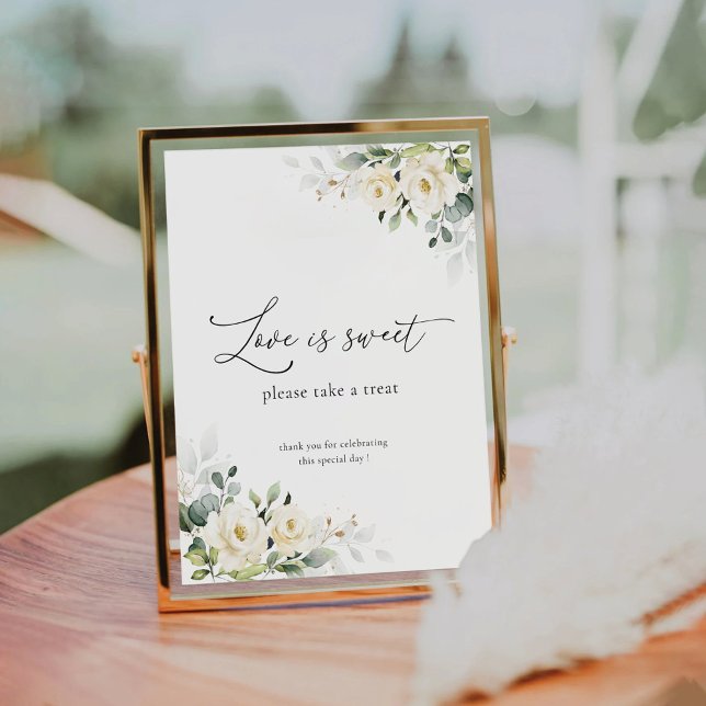 De Table Rose blanche Fête des mariées L'amour est signe do (Créateur téléchargé)