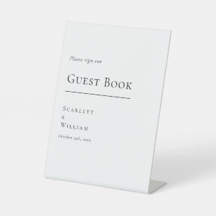 De Table Signe du livre d'hôtes Mariage moderne simple