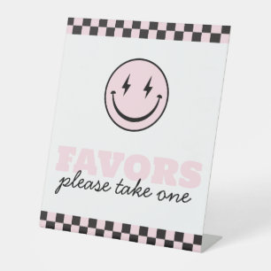 De Table Un joyeux bébé rose Smile Faveurs Signe