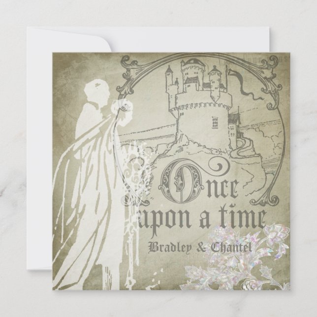 De Tan invitation vintage il était une fois (Devant)