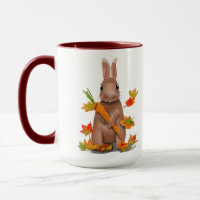 DE Tasse de lièvre en automne