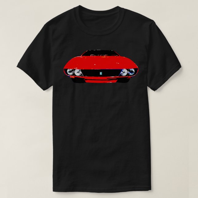 De Tomaso Mangusta 1960er Jahre Italienischer Klas T-Shirt (Design vorne)