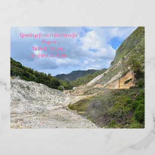 De Vacances En Aluminium Carte postale AFA Drive in Volcano