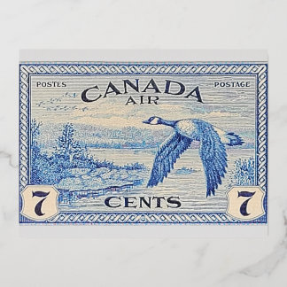 De Vacances En Aluminium Carte postale Canada Goose Foil