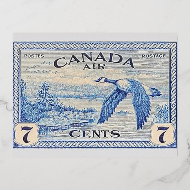 De Vacances En Aluminium Carte postale Canada Goose Foil (Recto)