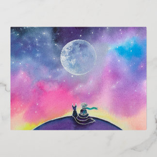 De Vacances En Aluminium Carte postale du petit prince