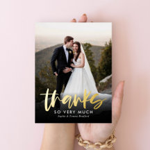 Carte postale Merci FOIL Sincere Thanks