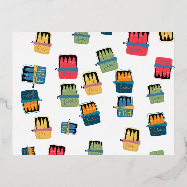 De Vacances En Aluminium Carte postale Poisson (Recto)