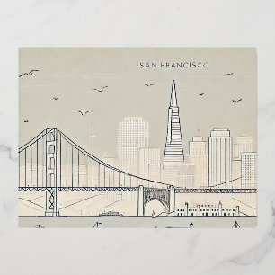 De Vacances En Aluminium Carte postale San Francisco Pont Golden Gate