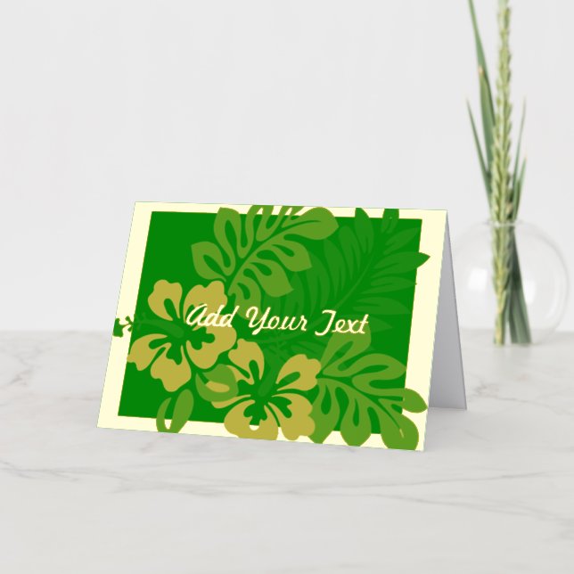 De Vacances Métallisée Carte personnalisée pliée Green Energy Gold Foil (Recto)
