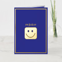 Carte pliée Real Gold Foil personnalisée Smile