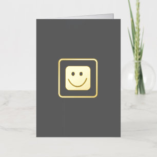 De Vacances Métallisée Véritable Gold Foil Smile Carte pliée personnalisé