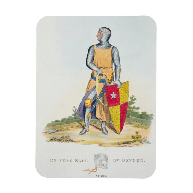 De Vere, Earl of Oxford, 1280, von 'Ancient Armou' Magnet (Vertikal)
