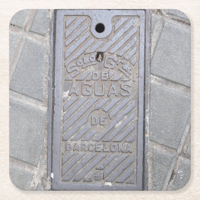 De Verre Carré Couverture utilitaire Barcelone, Espagne - Dessous (Devant)