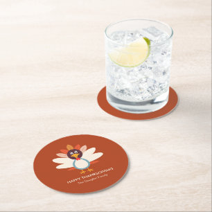 De Verre Rond Gobble Gobble Turquie Thanksgiving Party Dessous d